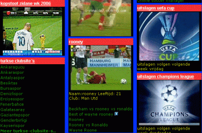 Eben noch bekommt Carvalho einen Tritt ins Gemächt... Screenshot einer der klauenden Webseiten vor dem Austausch der Bilddatei