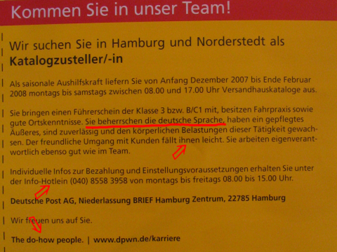 DHL Werbung im Briefkasten