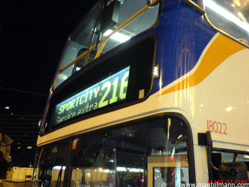 Extra Service zum Stadion Foto: Extrabus zum Stadion